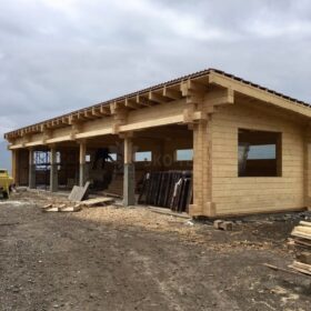 Фото дома из клееного бруса