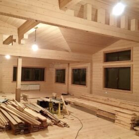 Фото дома из клееного бруса