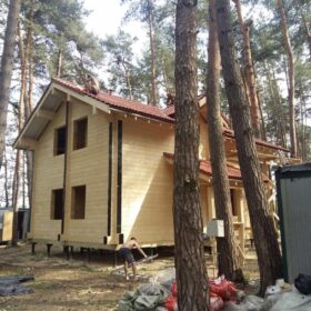Фото дома из клееного бруса