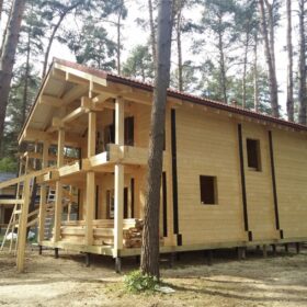 Фото дома из клееного бруса