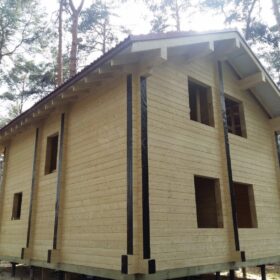 Фото дома из клееного бруса