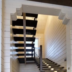 Фото деревянный дом из клееного бруса по проекту "Крым"