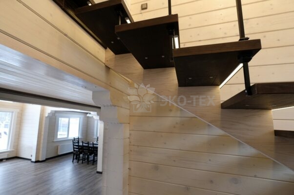 Фото деревянный дом из клееного бруса по проекту "Крым"