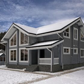 Фото деревянный дом из клееного бруса по проекту "Крым"