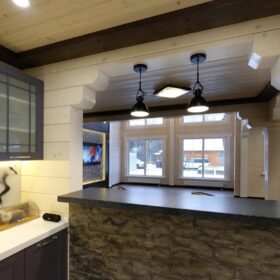 Фото деревянный дом из клееного бруса по проекту "Крым"