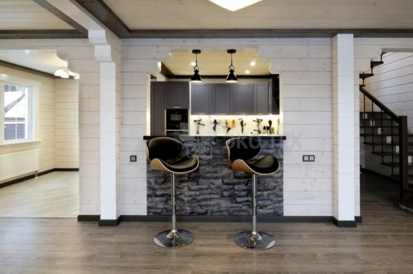 Фото деревянный дом из клееного бруса по проекту "Крым"