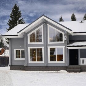 Фото деревянный дом из клееного бруса по проекту "Крым"