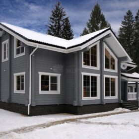 Фото деревянный дом из клееного бруса по проекту "Крым"