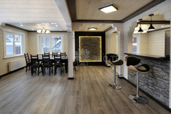 Фото деревянный дом из клееного бруса по проекту "Крым"