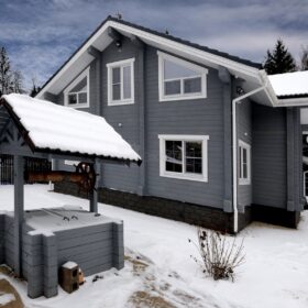 Фото деревянный дом из клееного бруса по проекту "Крым"