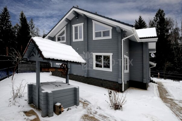 Фото деревянный дом из клееного бруса по проекту "Крым"