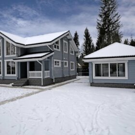 Фото деревянный дом из клееного бруса по проекту "Крым"