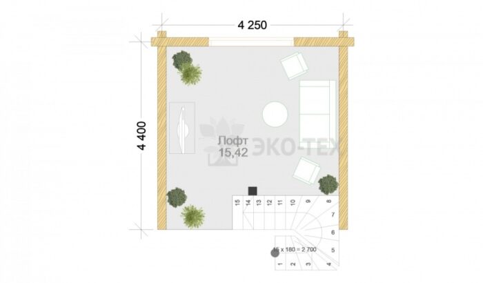 Проект дома Гарда клееный брус