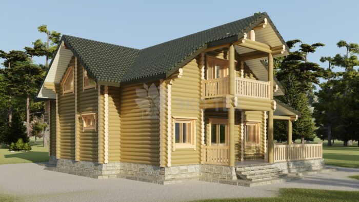 Проект дома Черемуха оцилиндрованное