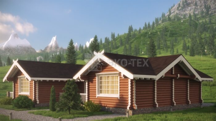 Проект дома Хижина Лесника оцилиндрованное