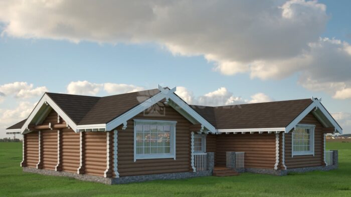 Проект дома Хижина Лесника оцилиндрованное