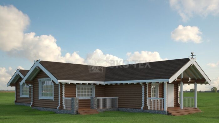 Проект дома Хижина Лесника оцилиндрованное