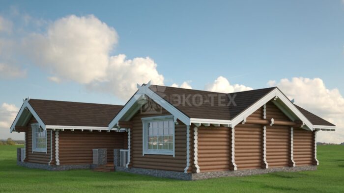 Проект дома Хижина Лесника оцилиндрованное