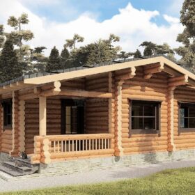 Проект бани Хобарт оцилиндрованное бревно