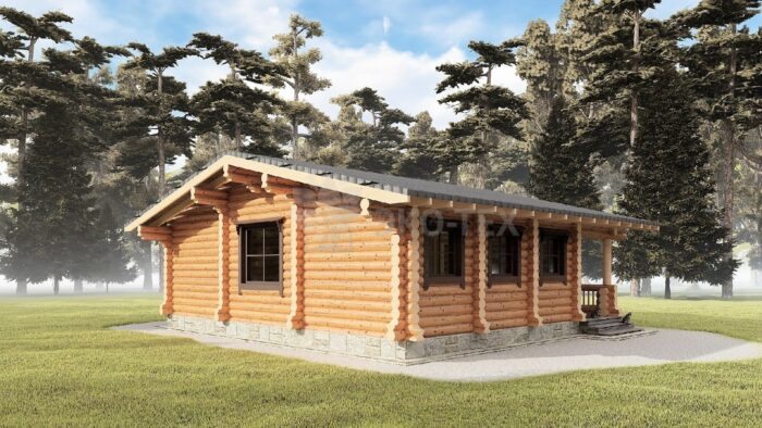 Проект бани Хобарт оцилиндрованное бревно