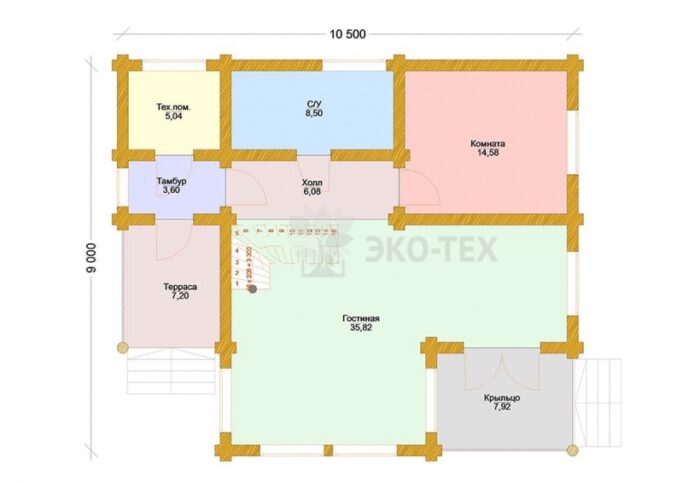 Проект дома Италика оцилиндрованное