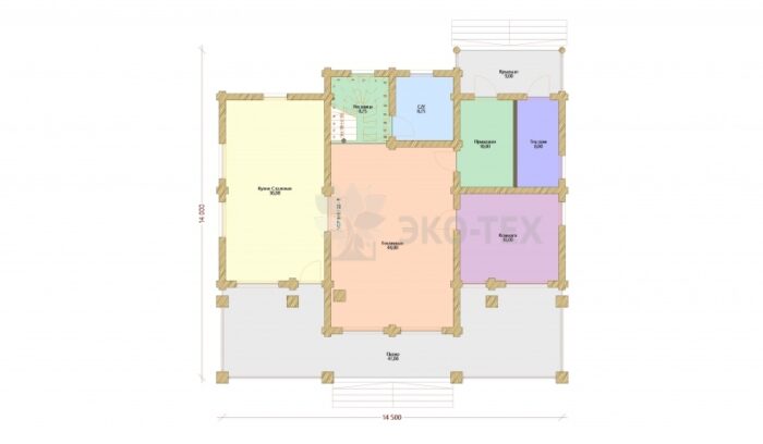 Проект дома Янтарь оцилиндрованное