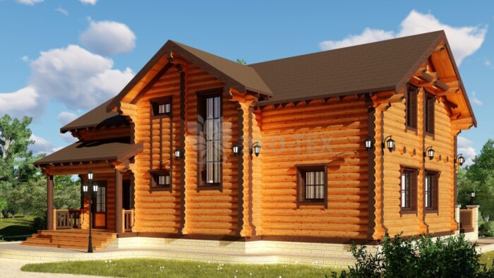 Проект дома Янтарь оцилиндрованное