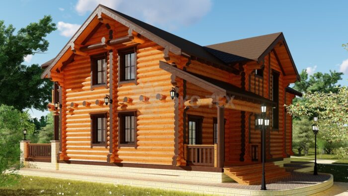 Проект дома Янтарь оцилиндрованное