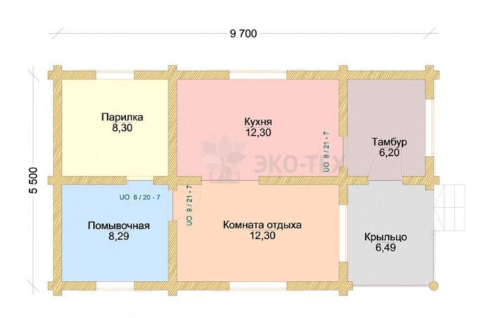 Проект дома Капри оцилиндрованное бревно