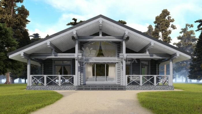 Проект дома Котка оцилиндрованное бревно