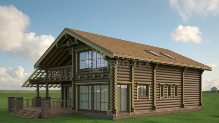 Проект дома Алина оцилиндрованное бревно