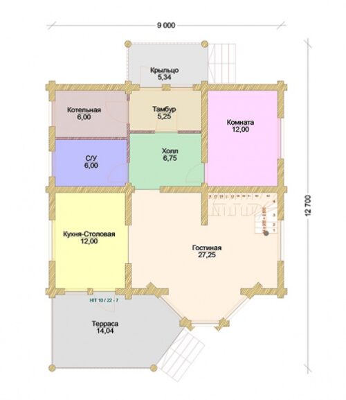 Проект дома Лесник оцилиндрованное бревно планировки