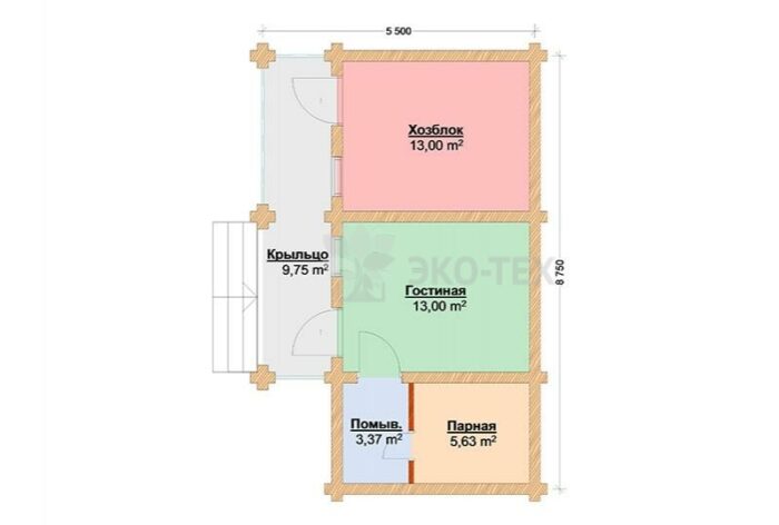 Проект бани Мадрид оцилиндрованное бревно