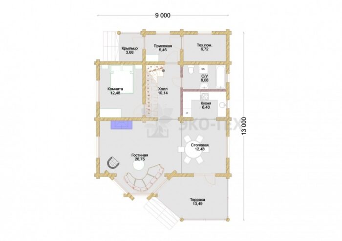 Проект дома Мечта оцилиндрованное бревно