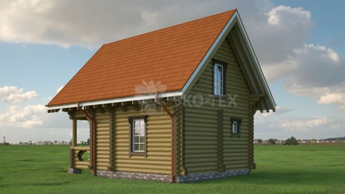 Проект бани Надежда оцилиндрованное бревно