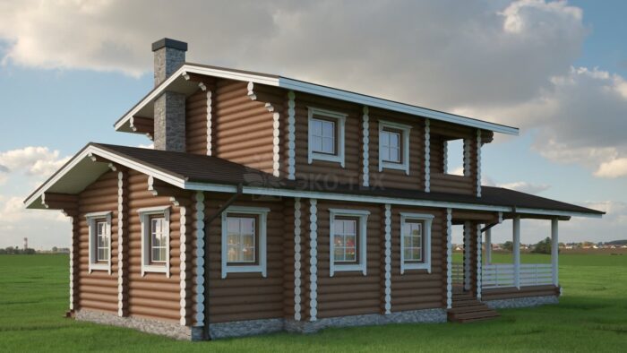 Проект бани Нарва оцилиндрованное бревно