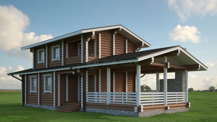 Проект бани Нарва оцилиндрованное бревно