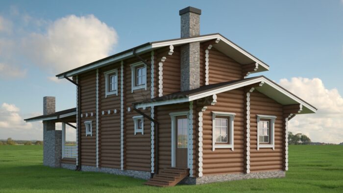 Проект бани Нарва оцилиндрованное бревно