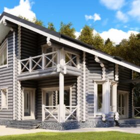 Проект дома Одинцово оцилиндрованное бревно
