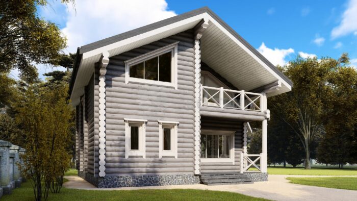 Проект дома Одинцово оцилиндрованное бревно