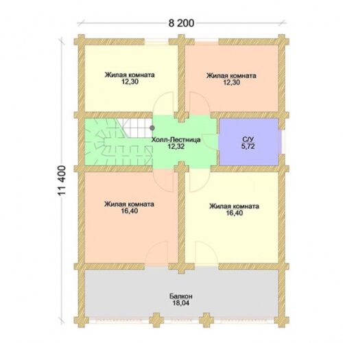 Подмосковная сказка-2 оцилиндрованное бревно планировка