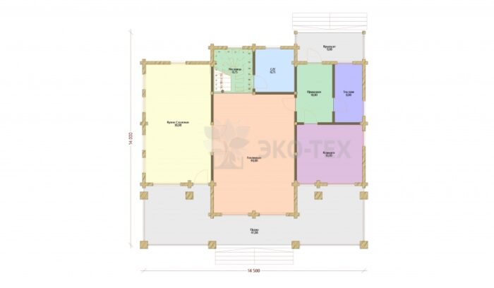 Проект дома Прага клееный брус