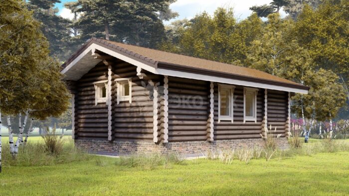 Проект дома Румянцево оцилиндрованное бревно