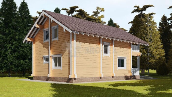 Проект дома Сколково клееный брус
