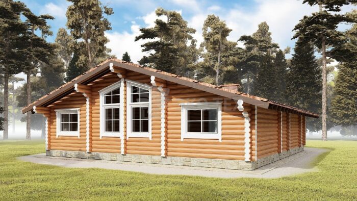 Проект дома Сокол оцилиндрованное бревно