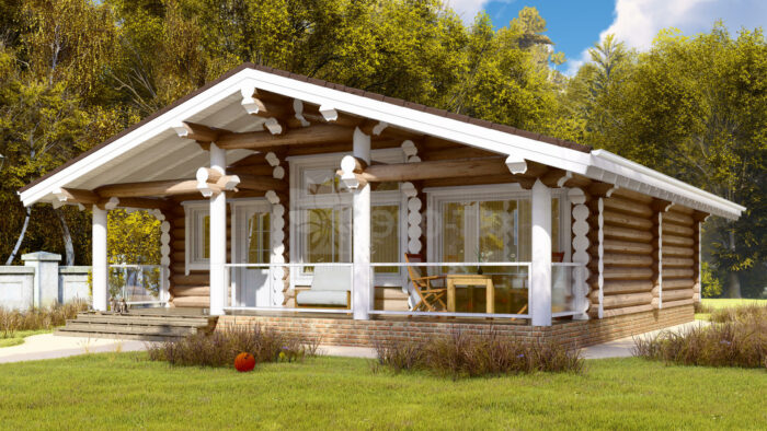 Проект дома Солнечногорск оцилиндрованное бревно