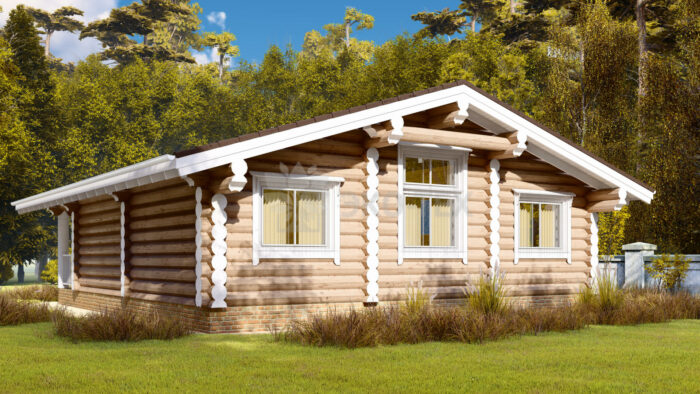 Проект дома Солнечногорск оцилиндрованное бревно