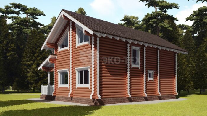 Проект дома Солнцево оцилиндрованное бревно