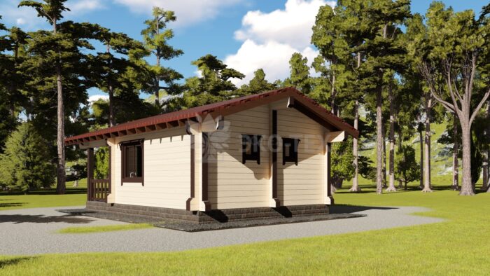 Проект бани Теплая клееный брус