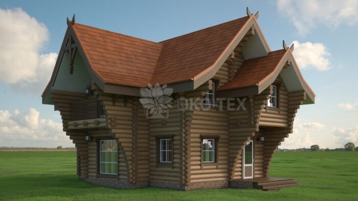 Проект дома Терем оцилиндрованное